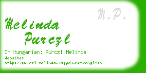 melinda purczl business card